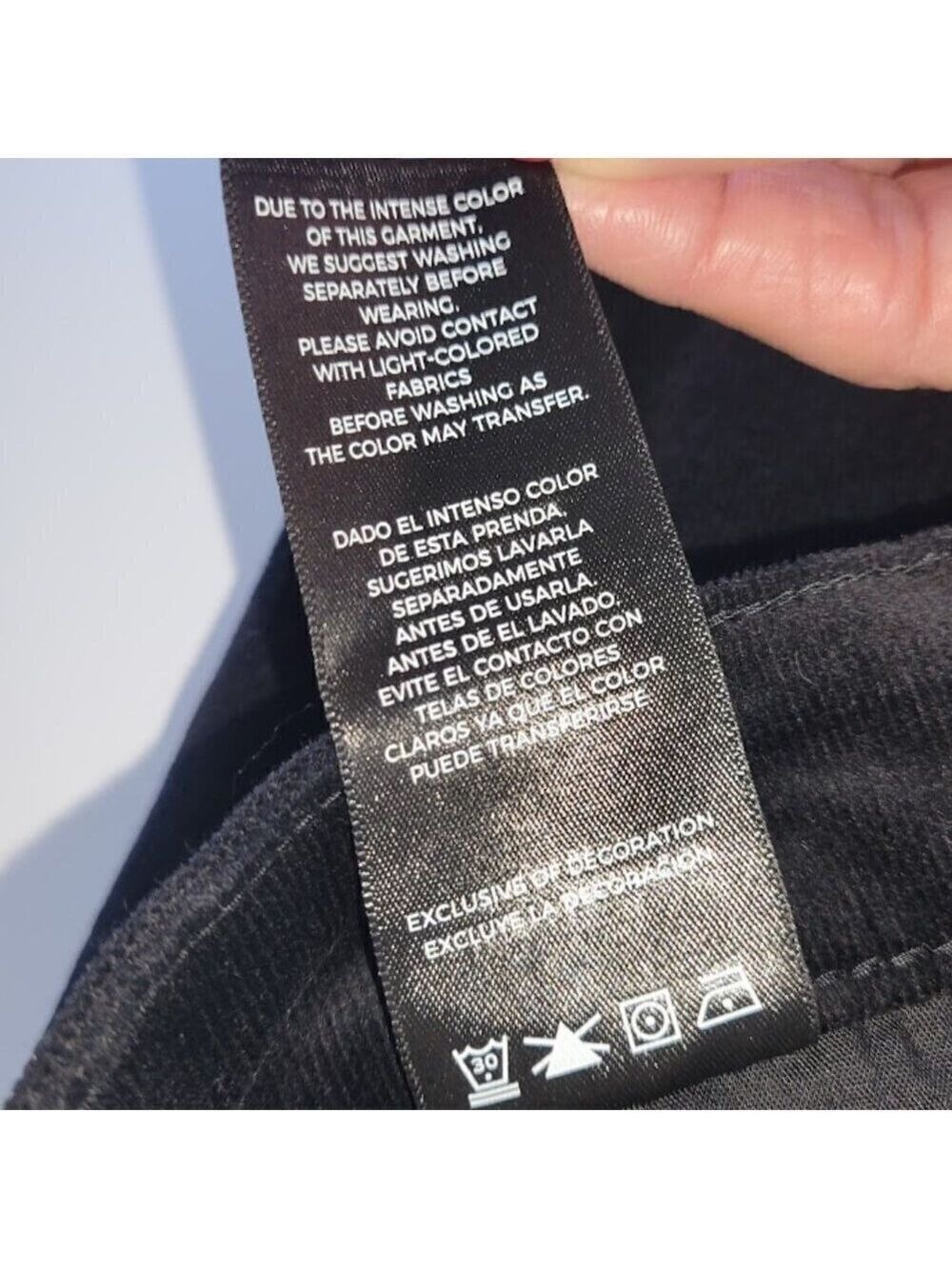 Well Worn Corduroy Skinny Pants Black High-Rise Super Soft Women's Size 14 NWT - Picture 12 of 13